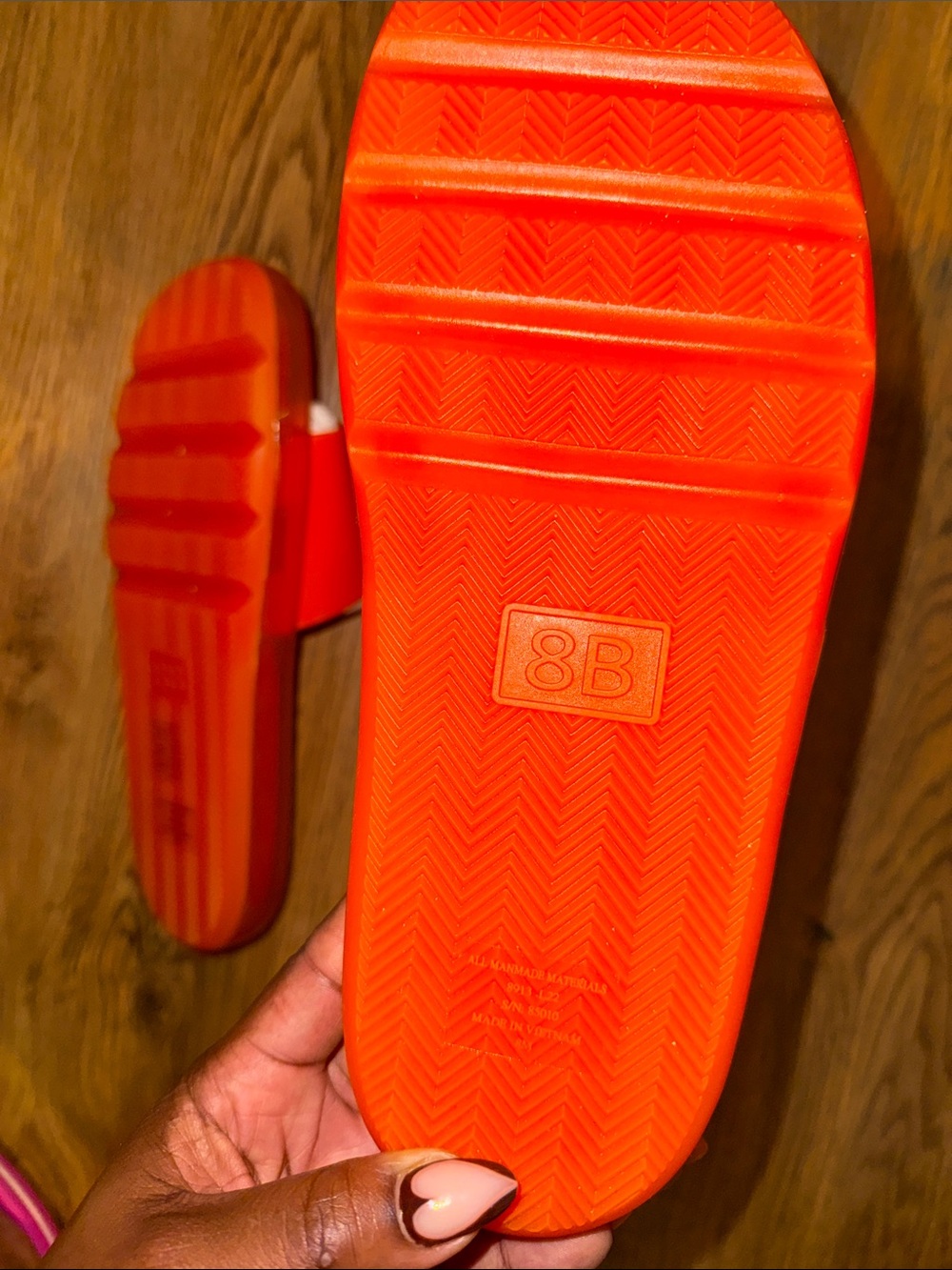 Tory Burch Orange Glossy Slide Sandals - Picture 2 of 2